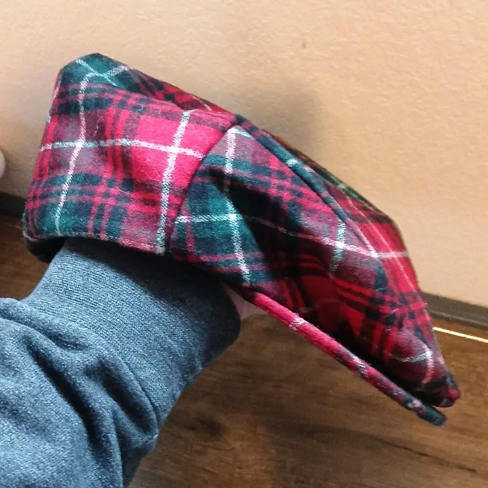 Pendleton Red Plaid Newsboy Wool Flat Cap Newsie OS